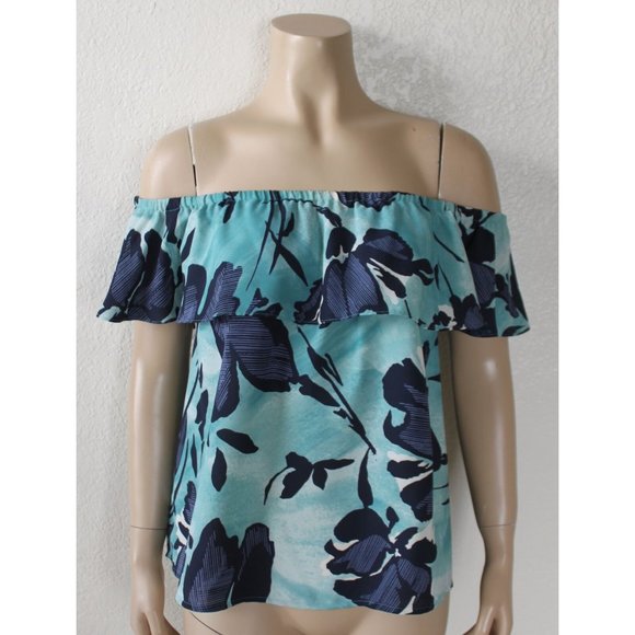 Anthropologie MAEVE Islander Off The Shoulder Ruffled Floral Cruise Top, Size XS - Picture 4 of 9